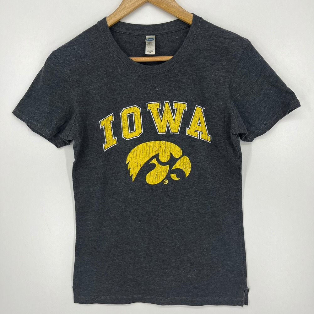 New Agenda Iowa Hawkeyes T-Shirt Womens Medium Charcoal Heather NCAA Graphic Tee